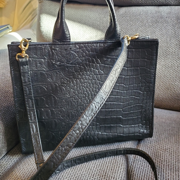 The Adelaide · Black Croc, Sarah Stewart bag - Picture 2 of 7